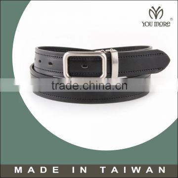 [Yor More]New product for men suit black and dark brown leather belt