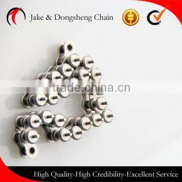 Special 3 Layers Short Pitch Conveyor Chains With Circle Attachments and Extended Pins