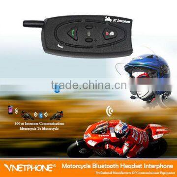 Vnetphone factory V2-500 bluetooth headset mini motorcycle wireless intercom with 500m 2 riders full duplex talking