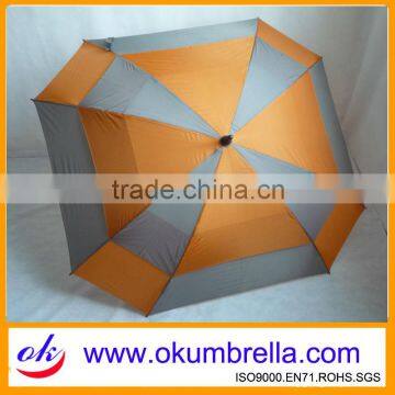 Orange and Grey Golf Umbrella Square Umbrella OKG14