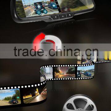 5inch Android Syatem Front Record Rearview Mirror GPS Navigator With Fast Back Camera Reflection and OEM Bracket photo-2