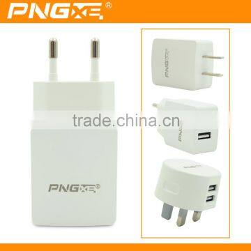 PNGXE Wholesale 5v 2a Flat Micro Smart Phone 2 Usb Wall Charger for Iphone 6 photo-6