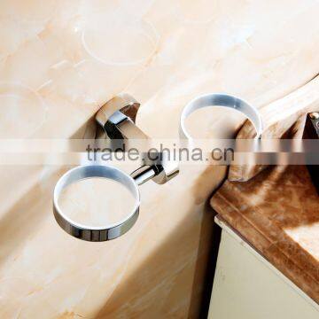 Bathroom Accessory With Brass Double Cup Holder for Hotel Family Use.