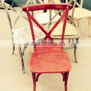 Wood Cross Back Party Chair