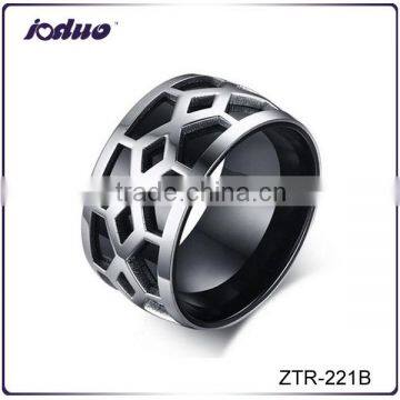 2016 New Design Fashion Black Stainless Steel Men ring