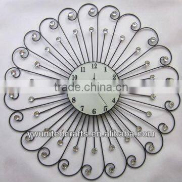 Fashion New design Mordern Home Decorative Craft metal wall clock wholesale