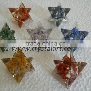 Seven Chakra Gemstone Orgone Markaba Star