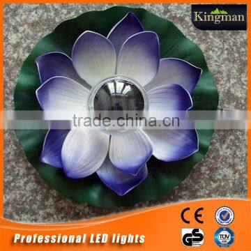 Wholesale color changing solar led nightlight floating pool lotus light