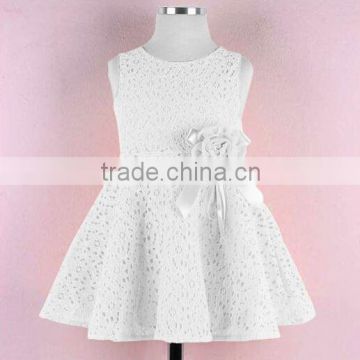 Hot sale european design lace dress, non sleeve skirt for girl