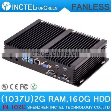 Fanless Mini pc Industrial Computer With 2 COM 4 USB 3.0 Intel Celeron 1037u photo-2