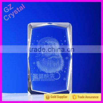 Glass 3d laser engraving cut christmas gift crystal cube