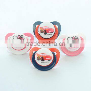 Beautiful print ABS material silicone pacfier baby pacifier