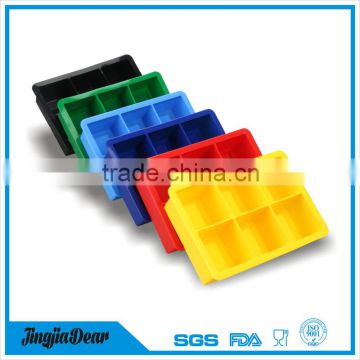 Favorites compare 6(six)-square soft silicone ice cube tray,silicone ice cream mold,silicone ice pop mold