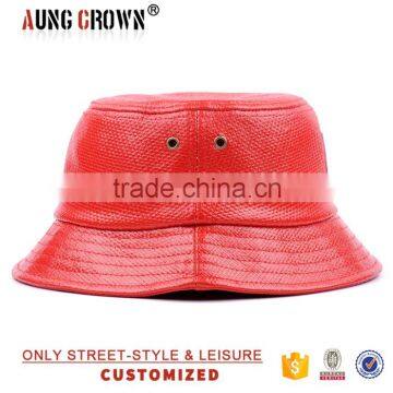 Red Hawaiian Style Ladies Bucket Cap photo-3