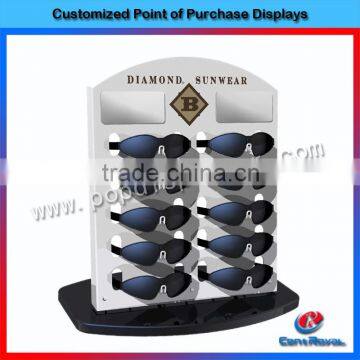 High end sunglass shop counter acrylic eyeware display showcase