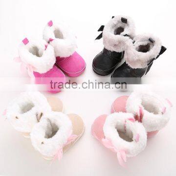 winter Soft leather baby shoes boots with soft sole