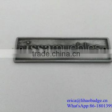 OEM design metal furniture label