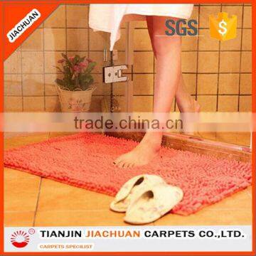 100% polyester pvc backing anti non slip bath mat