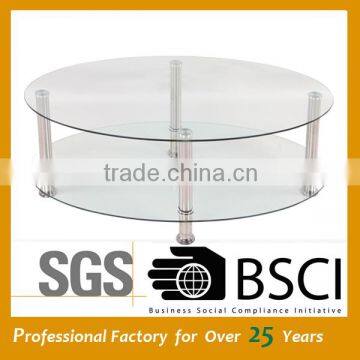 Simple design glass coffee table JY-13C