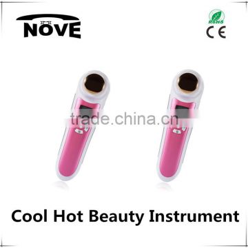 ultrasonic skin beauty instrument ultrasonic sonic facial skin cleaner cool warm galvanic beauty device