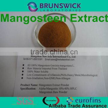 Pure Mangosteen Extract,Alpha-Mangostin 10%, 20%, 30%,40% HPLC,ID 100%,Low Contaminants of Aflatoxin,PAHs,Non-Irradiation