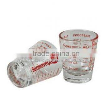 measuring shot glass, plant measuring shot glass, hydroponics