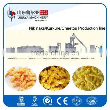 high quality full automatic baking cheetos kurkure nik naks corn curl making machine