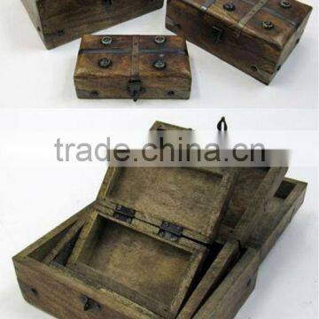 Wooden Pirate Treasure Chest Boxes/ Gift Boxes