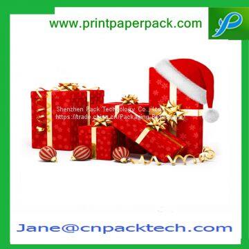 Custom Festivals Box Color Fancy Christmas Gift Packaging Box Ribbon Paper Gift Box