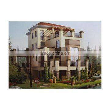 Luxury and green nano-composit panel prefabricated house/villa for sale