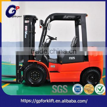 2.5 ton loading capacity forklift with CE certificate for sale