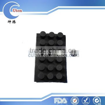 Non-slip adhesive silicone rubber foot pad