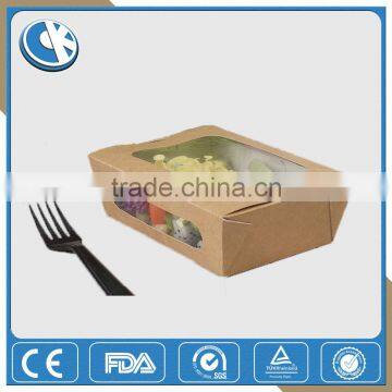 Print Kraft paper packaging take away Salad box