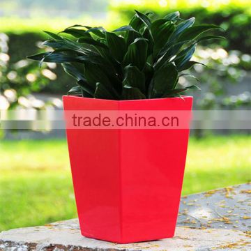 Attractive home floor deoor colorful rectangular plastic flower pot