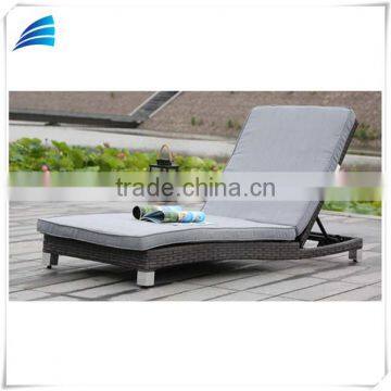 Poolside rattan wicker people lounger