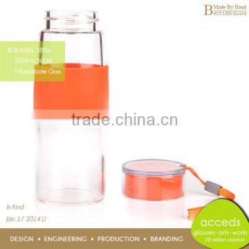 Silicon Sleeve Portable 500Ml Glass Juice Bottles photo-4