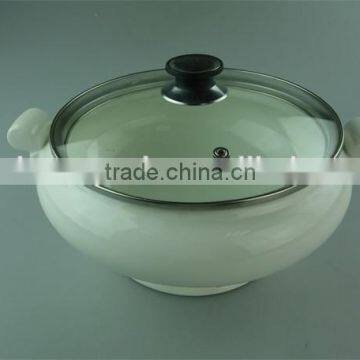 Cheap Magnesian Ivory White Porcelain Soup Tureen With Glass Lid photo-2