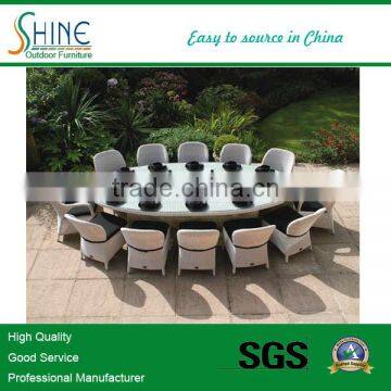 Luxurious rattan dining table set with 12 chairs SOF1004