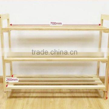 Long Wooden Shoe Retail Store Display Stand Rack Unit photo-3