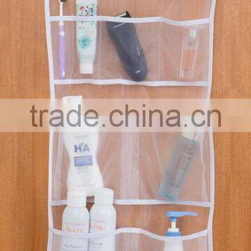 Transparent Hanging Mesh Shower Caddy Bath Organizer With 6 Clear Storage Pockets photo-2
