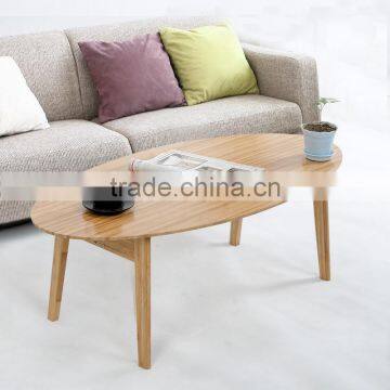 Eco-friendly Bamboo Morden no Folding Round Coffee Table for Living Room photo-2