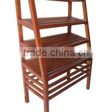 3 layers display bread wooden bakery display racks