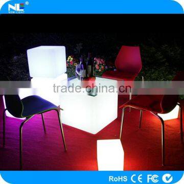 Indoor and outdoor make LED light cube furniture illuminated LED cube glowing cube chair