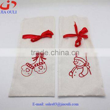 White Wine Bottle Bag for Christmas Gift Decoration photo-2