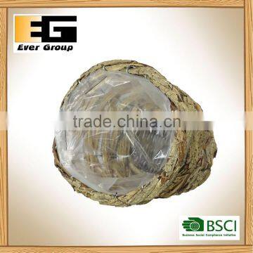 Outdoor Round Natural Rattan Gardening Flowerpot photo-2