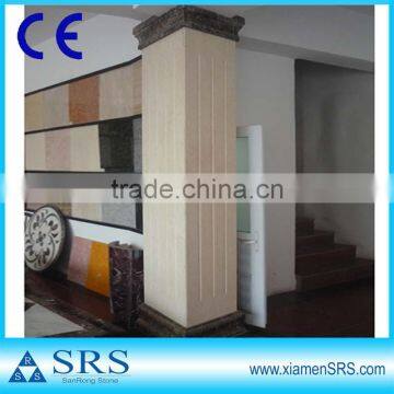 Natural indoor square marble columns