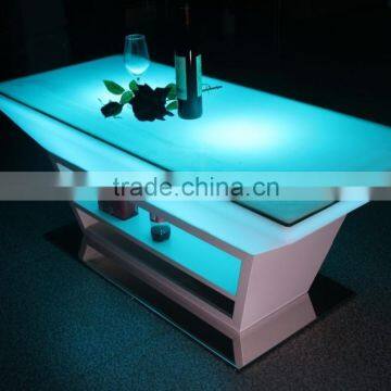Stainless Steel Leg Illuminate Small Party Led Bar Counter With IR Remote Control photo-5
