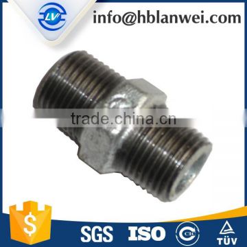 Ms pipe fitting steam used nipple Malleable Iron Pipe Fittings