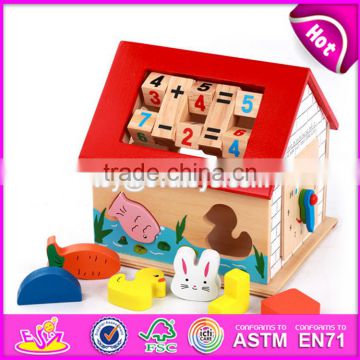 2017 new design funny toy children wooden multi activity cube W12D049