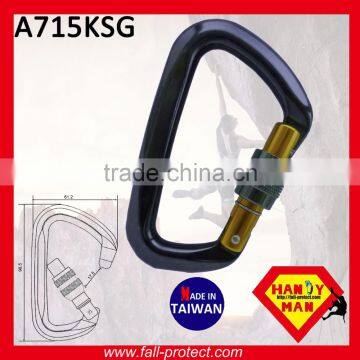 25KN Rock Climbing Mountaineer Aluminum Carabiner With Screw Lock photo-3